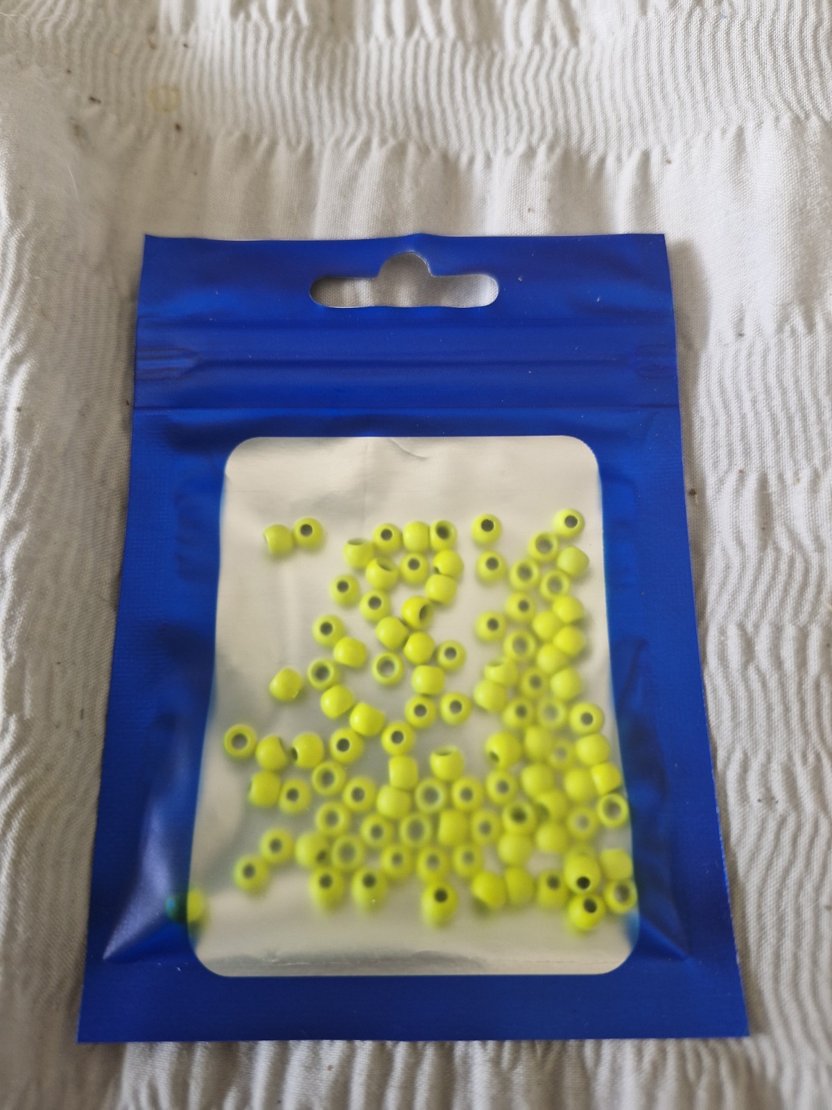 100 X 3.8mm Fluro Yellow Hothead Beads Countersunk Fly Tying Materials
