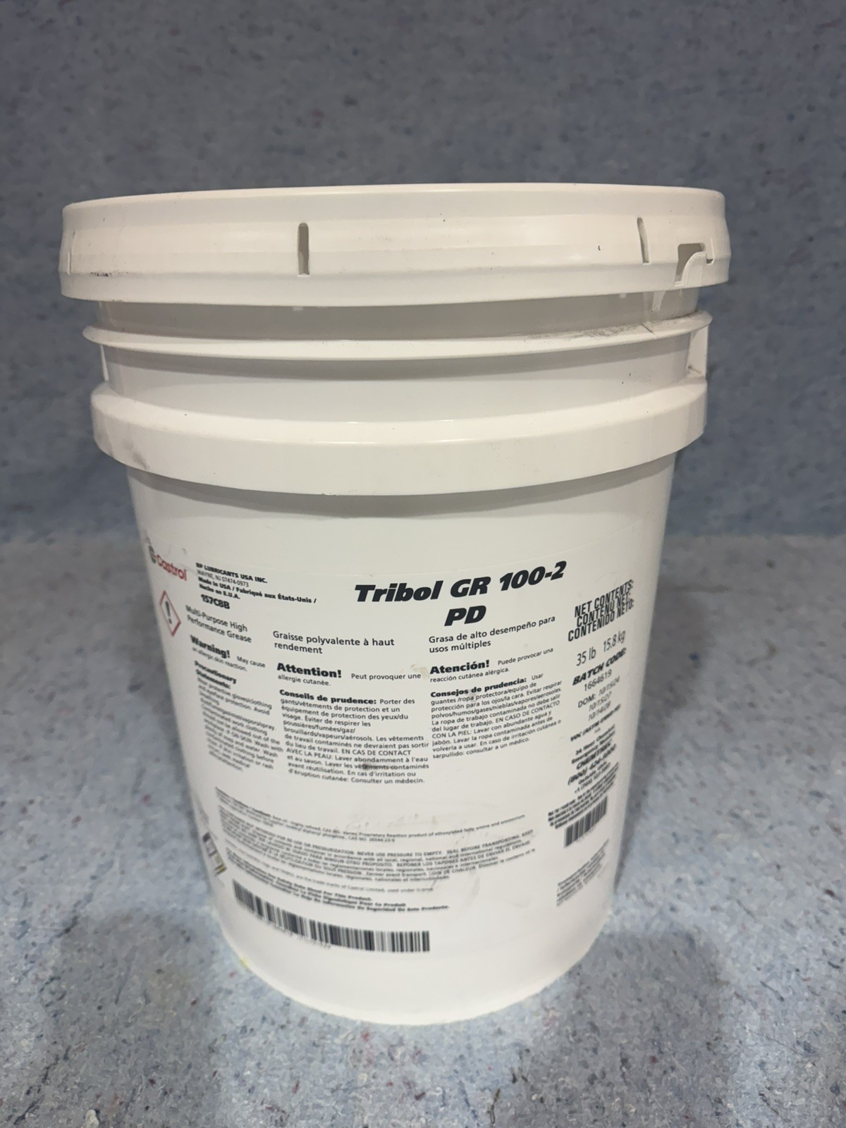 Castrol Tribol Gr 100-2 Pd Lithium Grease 35 lb pail