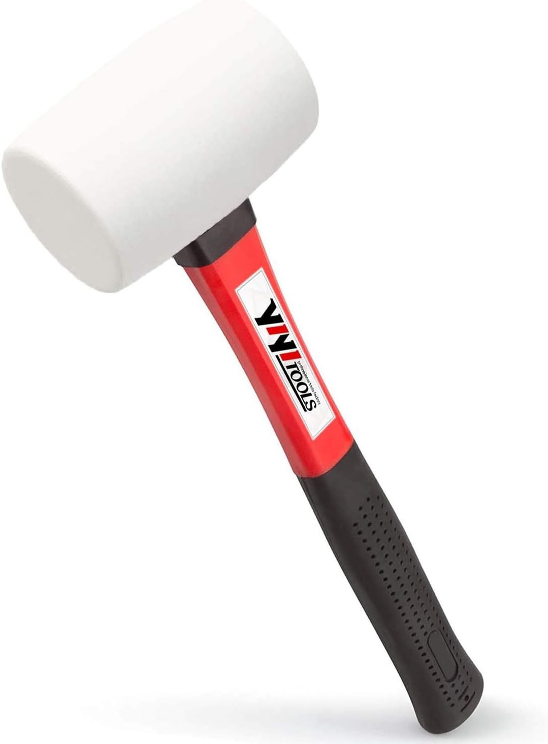Versatile 16oz Rubber Hammer - Ergonomic Fiberglass Handle for All Projects