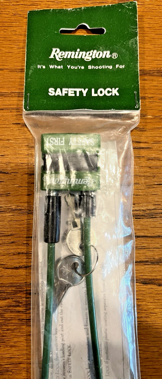 Remington Firearm Cable Gun Lock Safety Device Green + Child Safe Lock