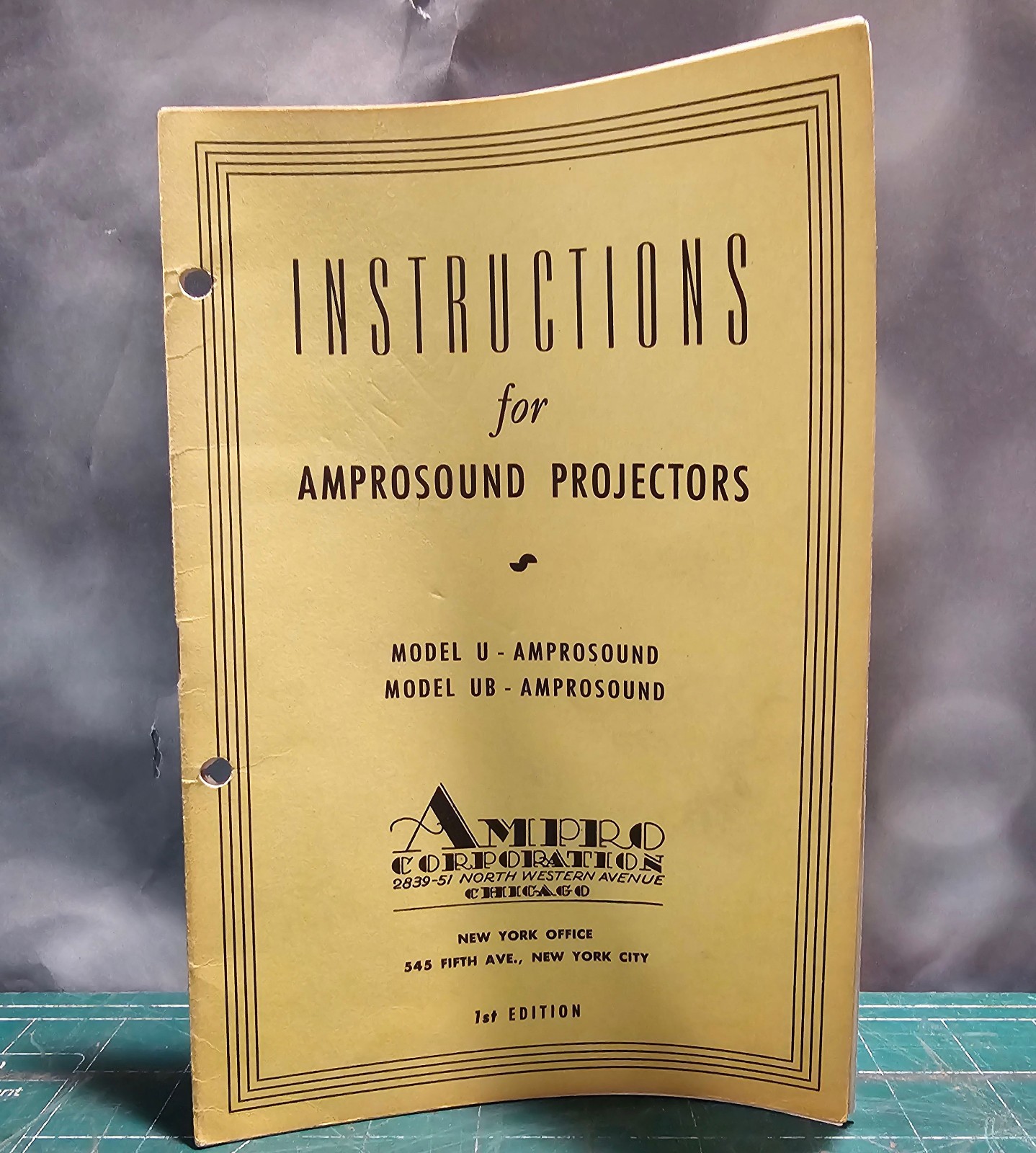 AMPRO Instruction Manual for AmproSound Projector Models U, UB