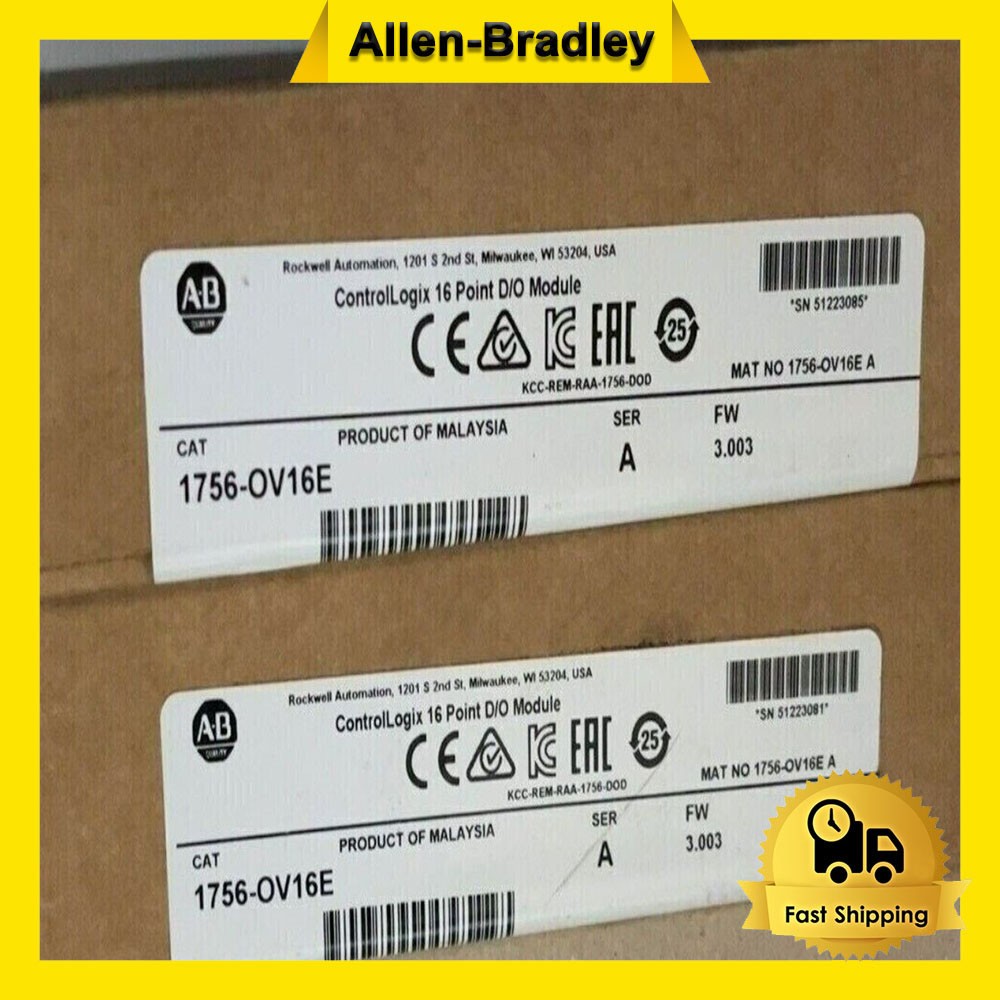 New Genuine New In Box 1756-OV16E ControlLogix 16 Point D/O Module Free Shipping