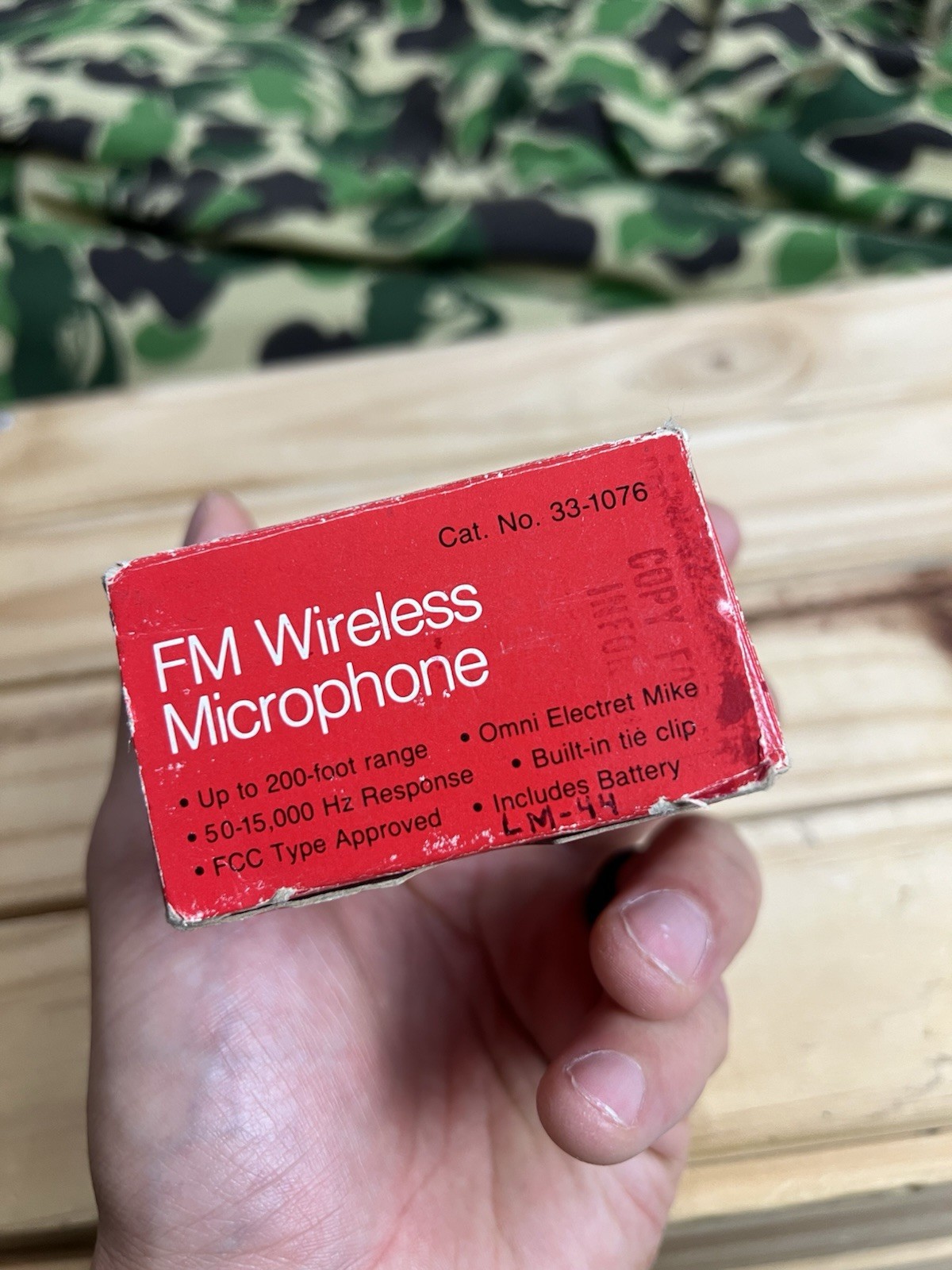 Vtg New Realistic 33-1076 FM Wireless Microphone Radio Shack Broadcast to Radio