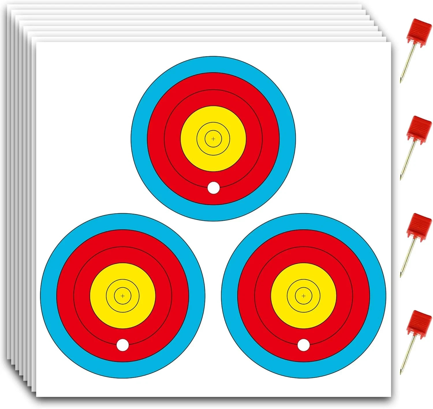 Archery Targets Paper 3 Spot, New Las Version 30Pcs/50Pcs, Archery Target Pin...