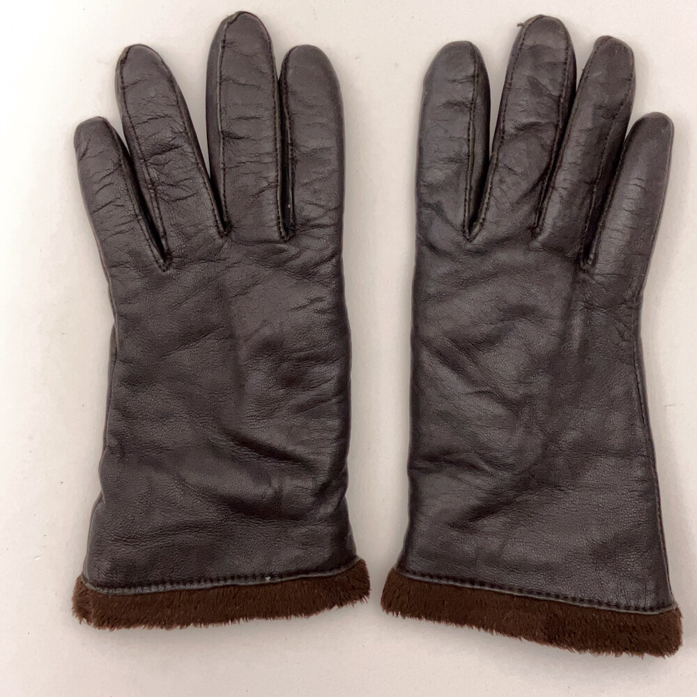 Dark Brown Dress Gloves with warm lining size medium