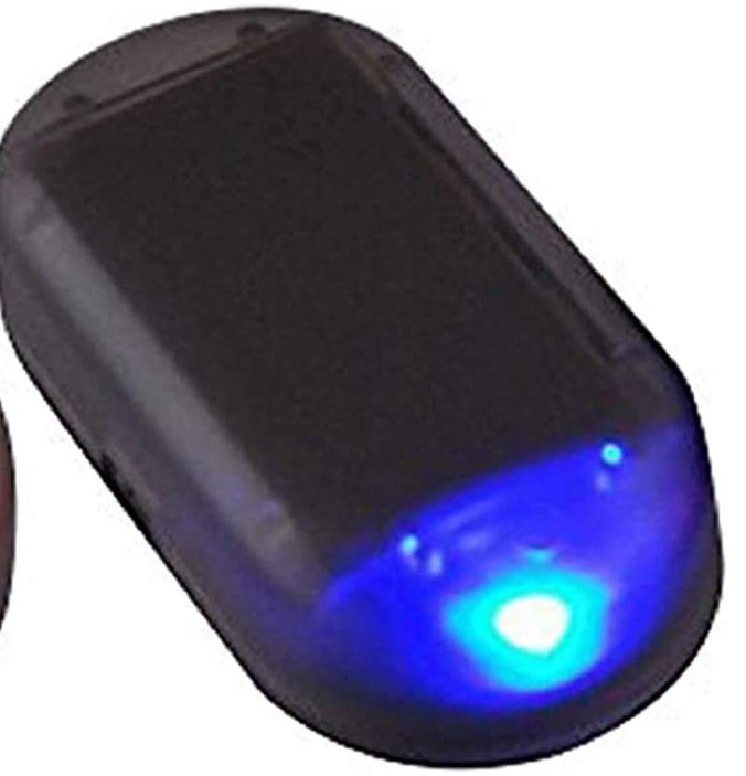 Car Solar Power Simulated Dummy Alarm, Anti-Theft LED Flashing Security Light
