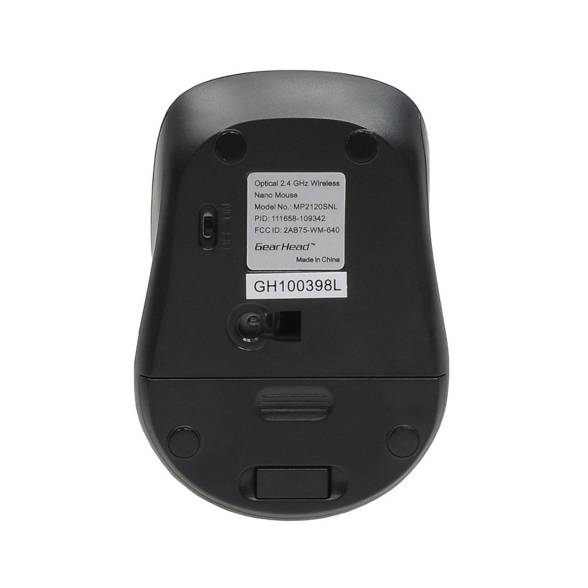 Gear Head Wireless Optical Nano Mouse for PC and Mac Snow Leopard MP2120SNL