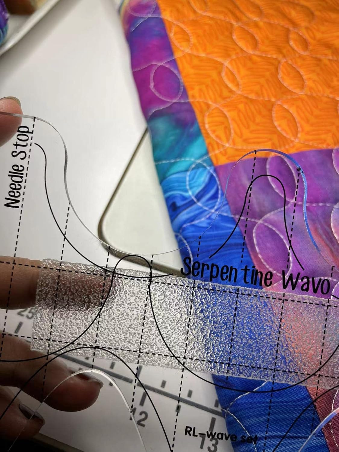 5Pcs Wave Quilting Rulers and Templates Set