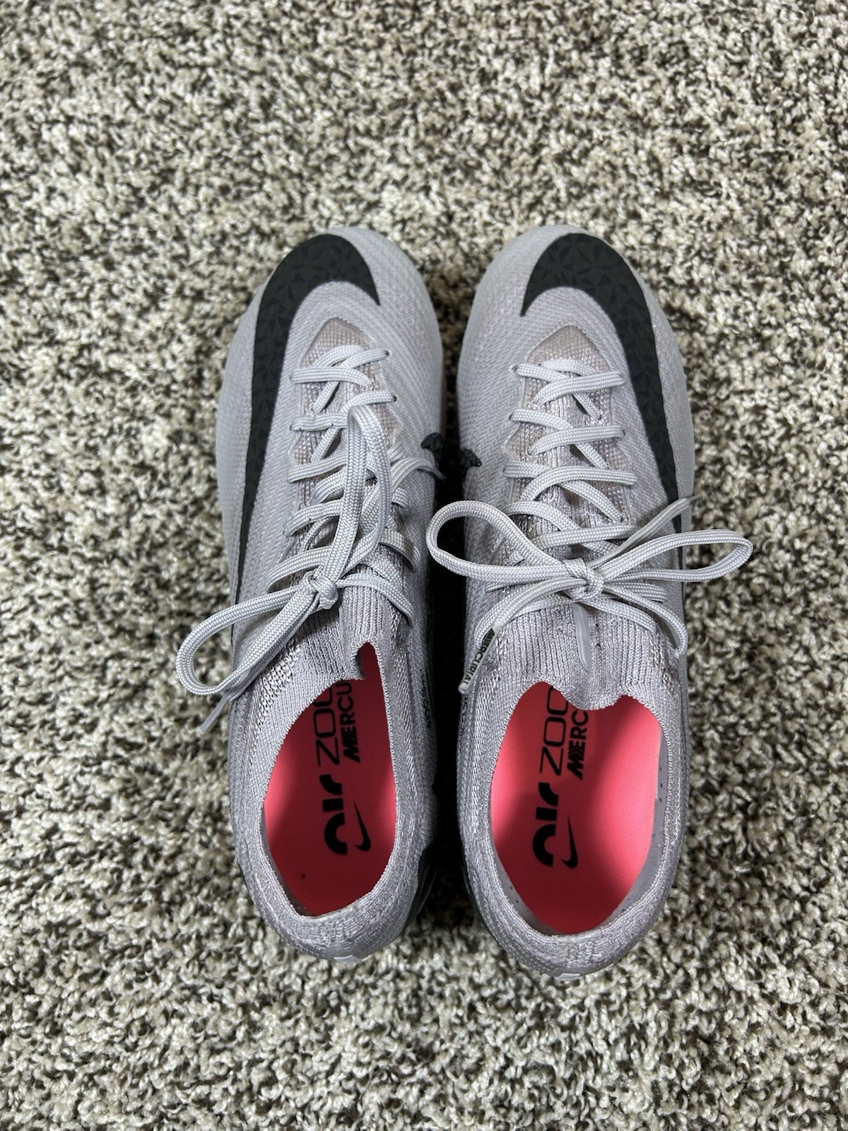 Nike Zoom Vapor 15 Elite FG P Atmosphere Grey Black HF4396 001 Men's Size 6.5