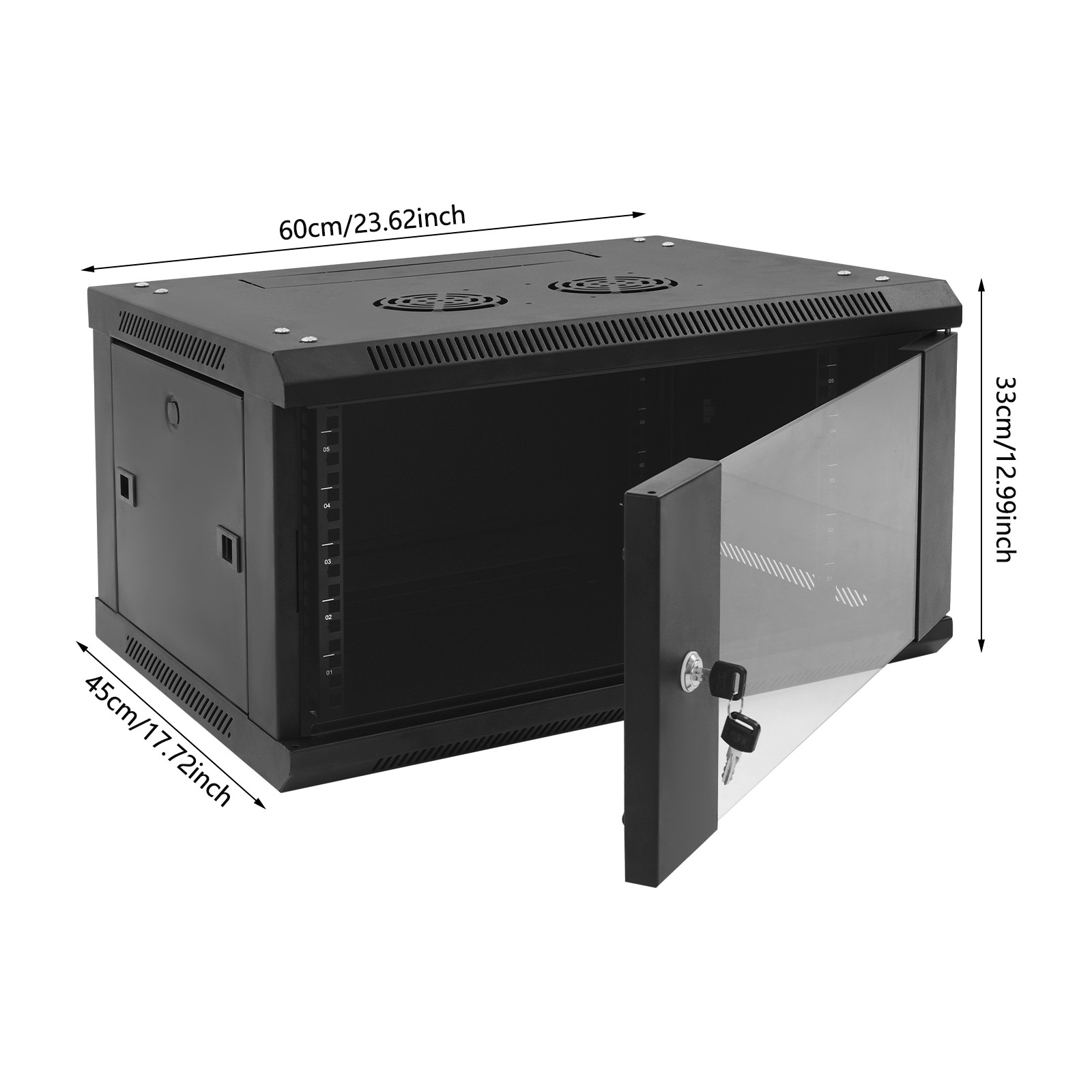 Wall Mount Lockable Network Server Cabinet IP20 Steel Data Equipment Enclosure