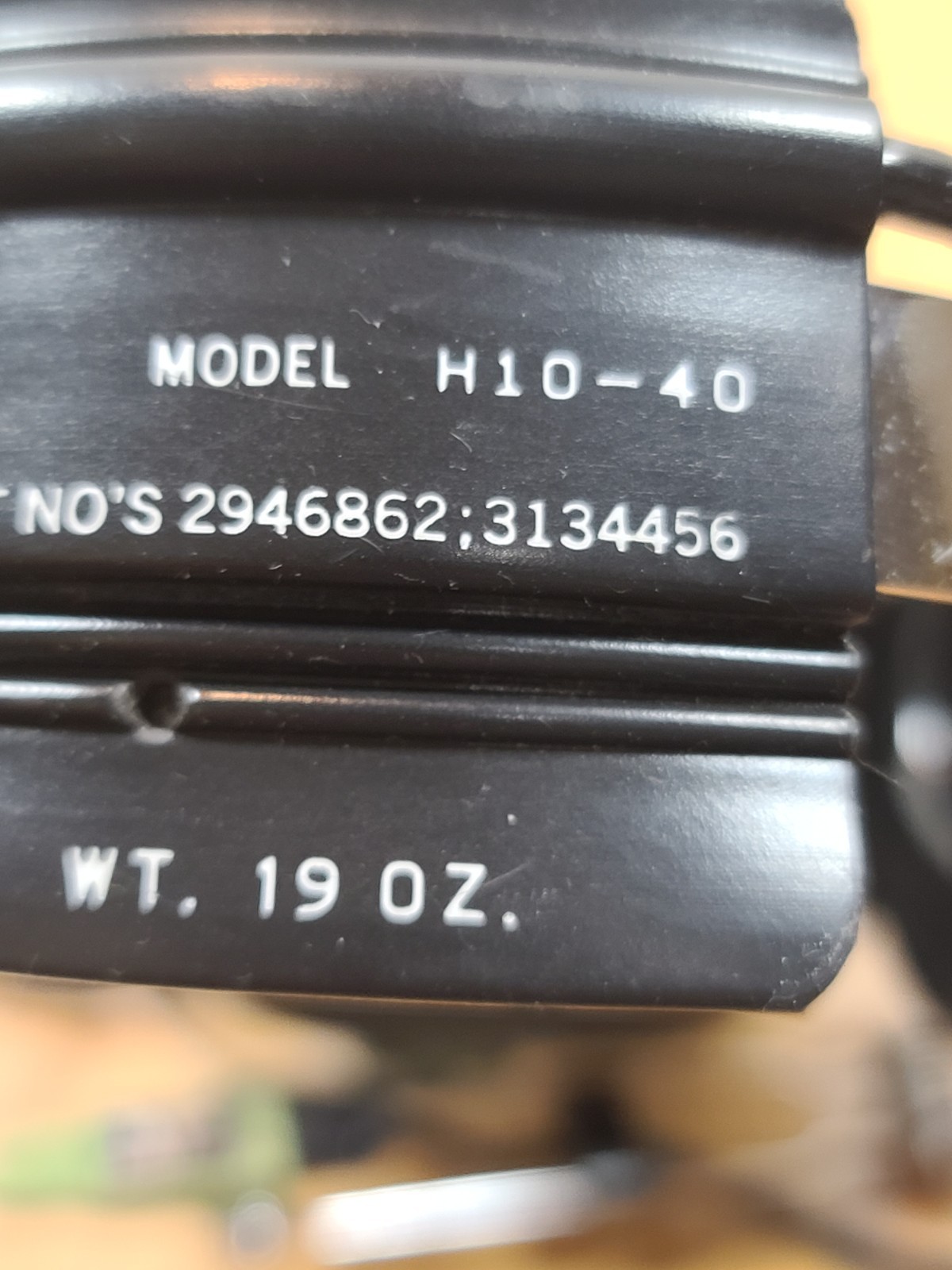 David Clark Model H10-40 Aviation Headset/ M-3 Microphone Dual Plugs