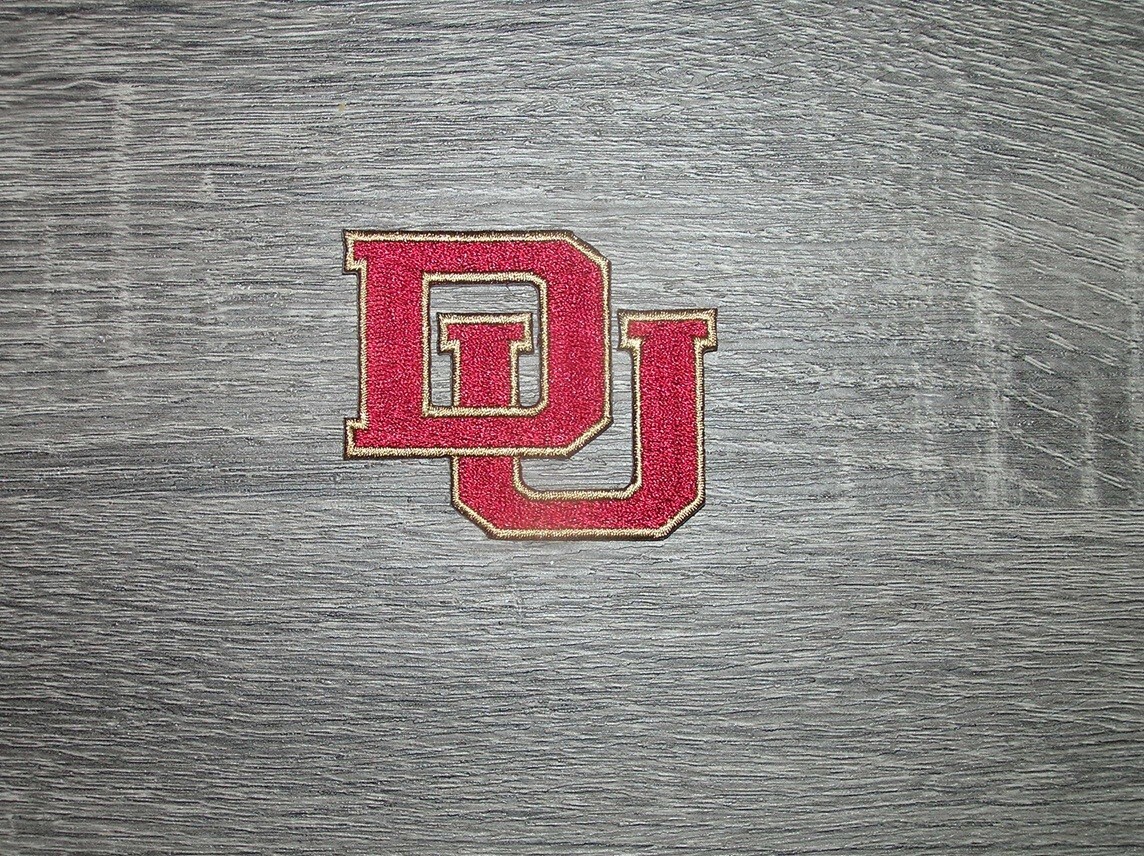 University of Denver Pioneers College Embroidered Iron On Patch 2.5" x 2.5"