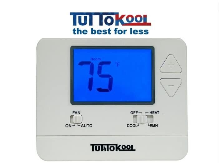 Tuttokool TK-701 Digital Non-Programmable straight cool Thermostat Home 1H/1C