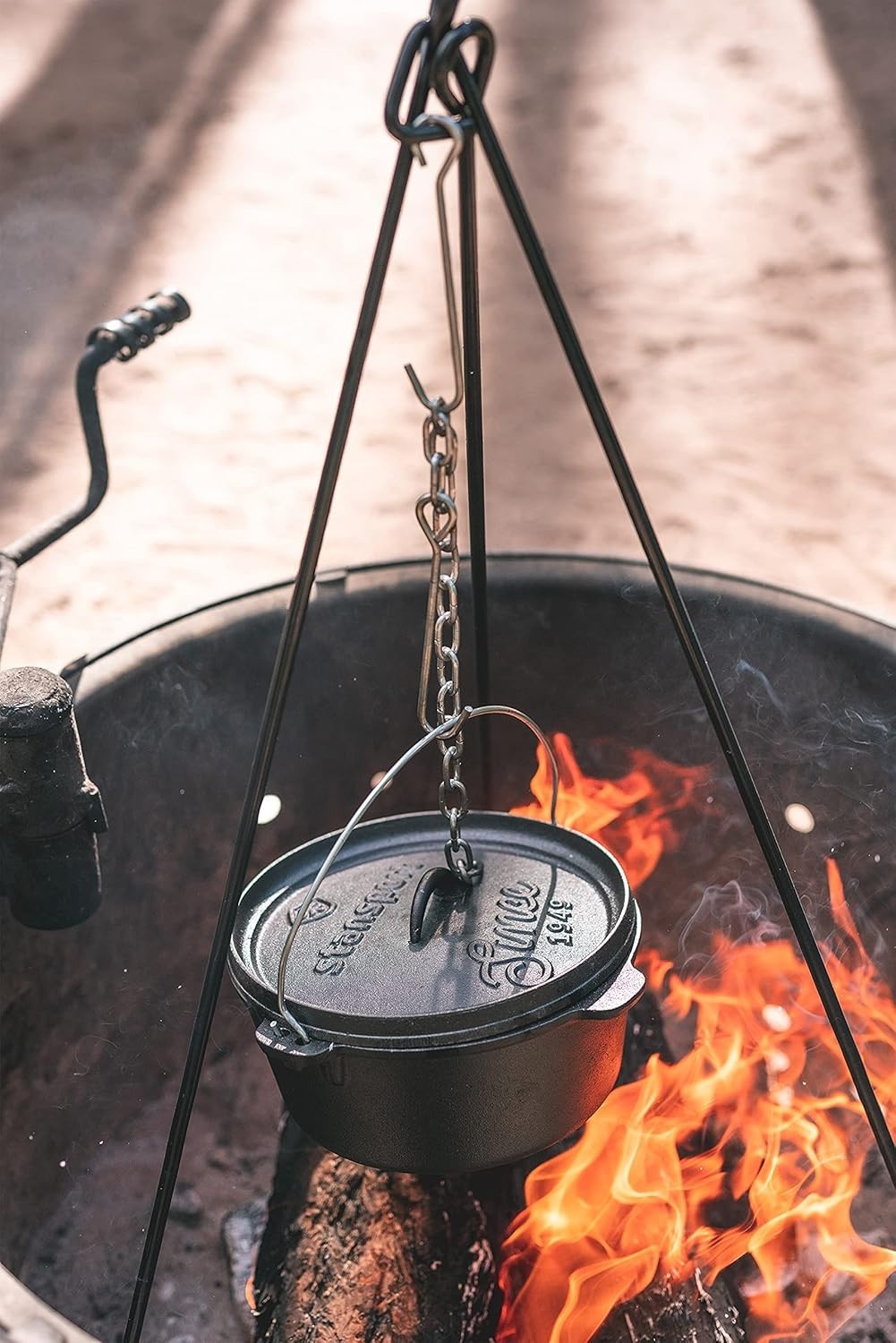 Adjustable Height Campfire Tripod