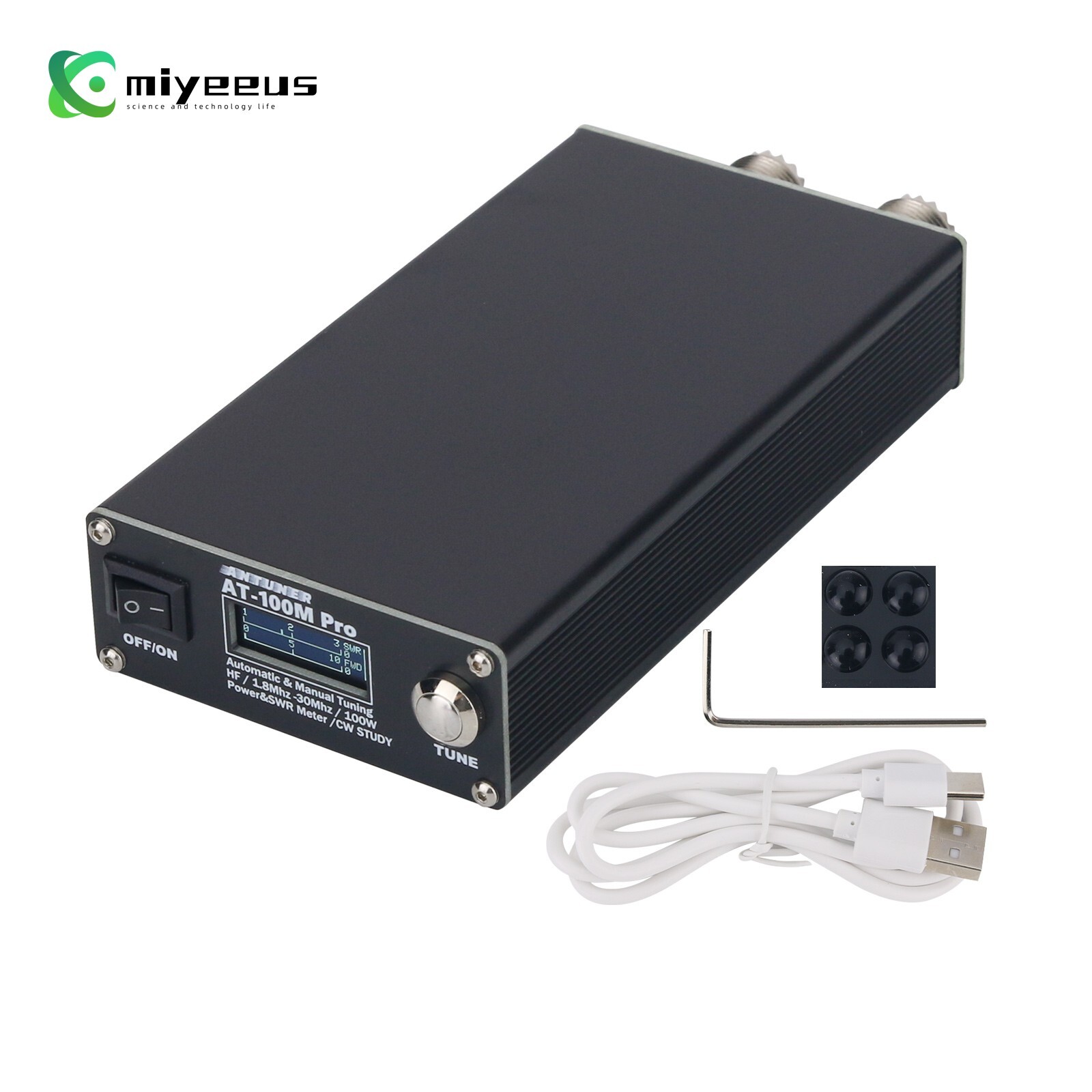 Antenna Tuning Automatic and Manual Tuning 1.8 - 30MHz AT-100M Pro for YAESU