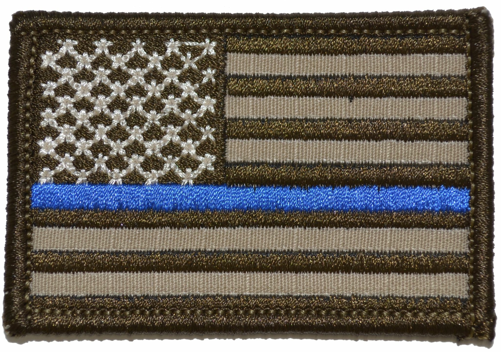 Thin Blue Line US Flag - 2x3 Hat Patch