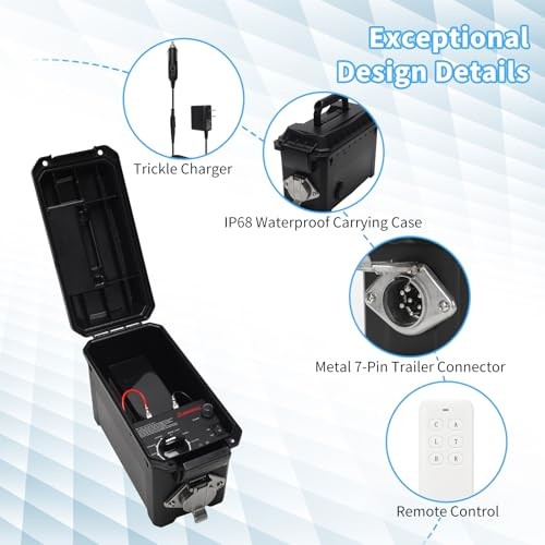 Trailer Light Diagnostic Tester 7-Way with Waterproof Case