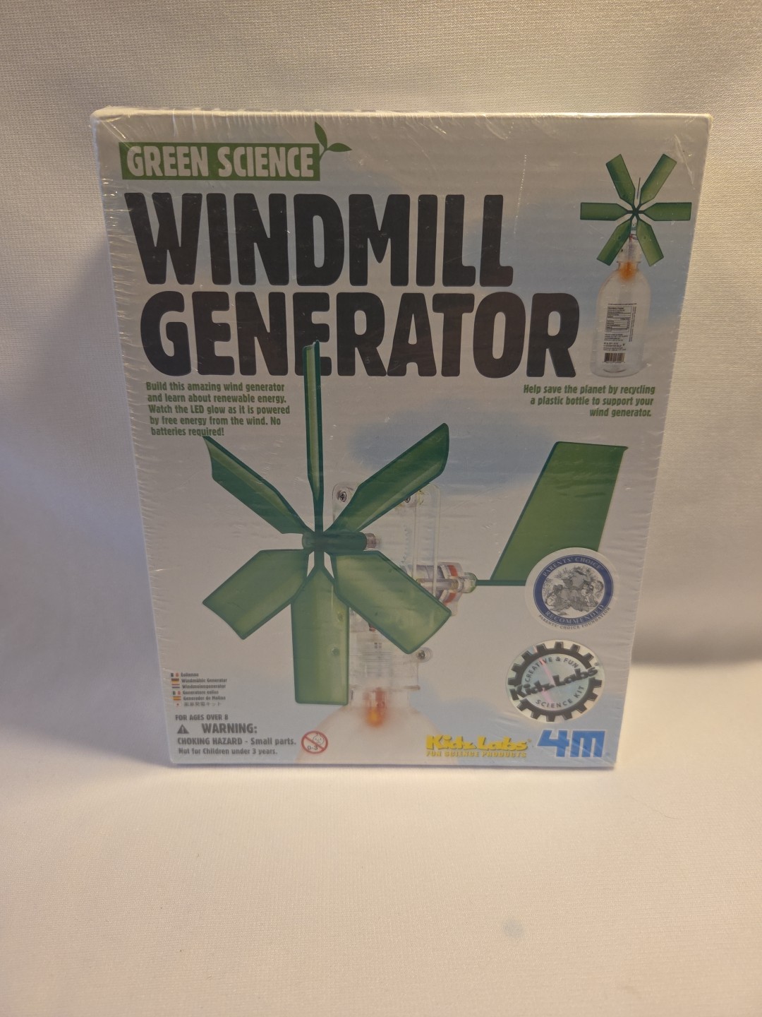 Green Science Windmill Generator Kit Kidz Lab 4M Fun Science STEM NEW SEALED