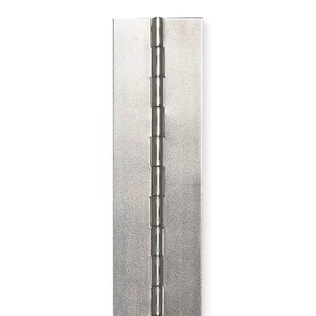 Piano Hinge, Steel, Full Surface Mounting, 1 In Leaf W X 96 In Leaf H, Steel,