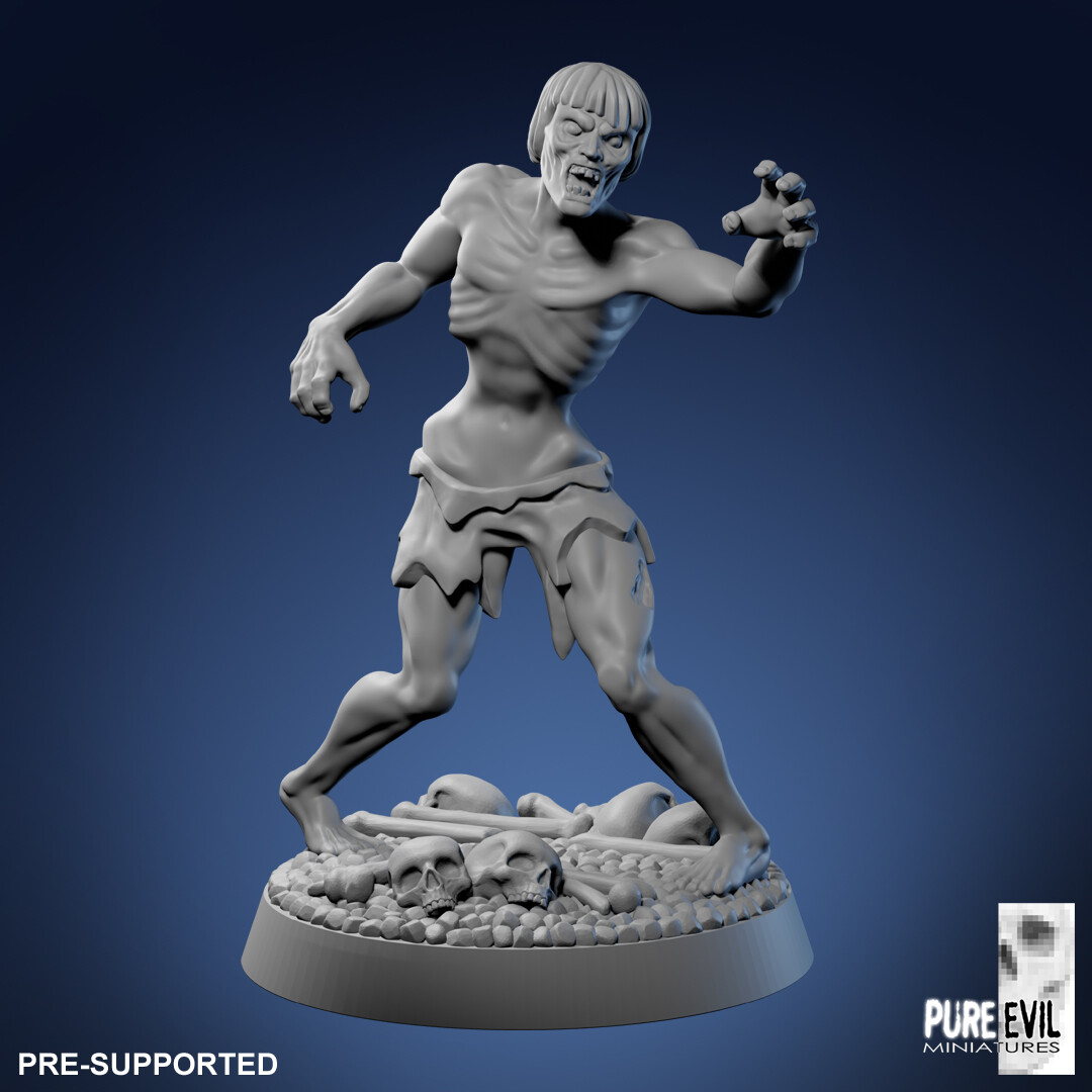 Zombie Undead Individual 1 - Pure Evil -  Dungeons and Dragons 32mm Fantasy D&D