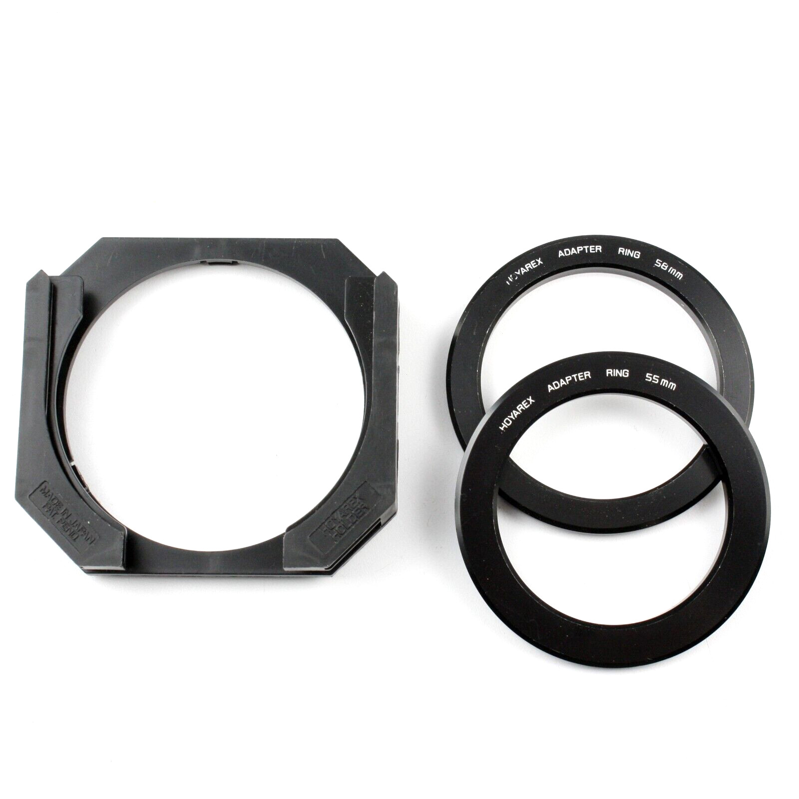 Hoyarex Filter Holder for Hoyarex 75x75mm Filters + 58mm & 55mm Adapter Rings