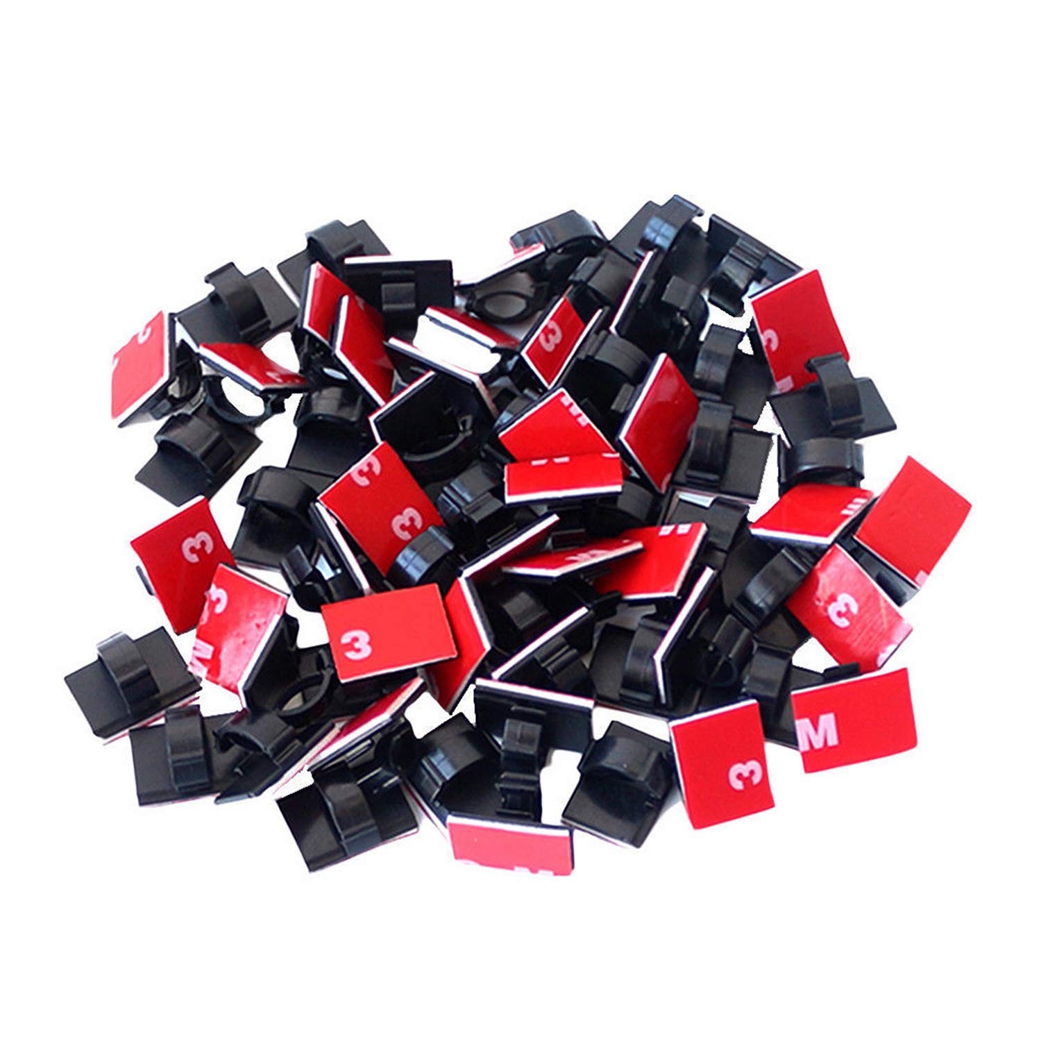 50PCS Self with 3M Adhesive Cable Clips Management Strong Wire Holders Cord