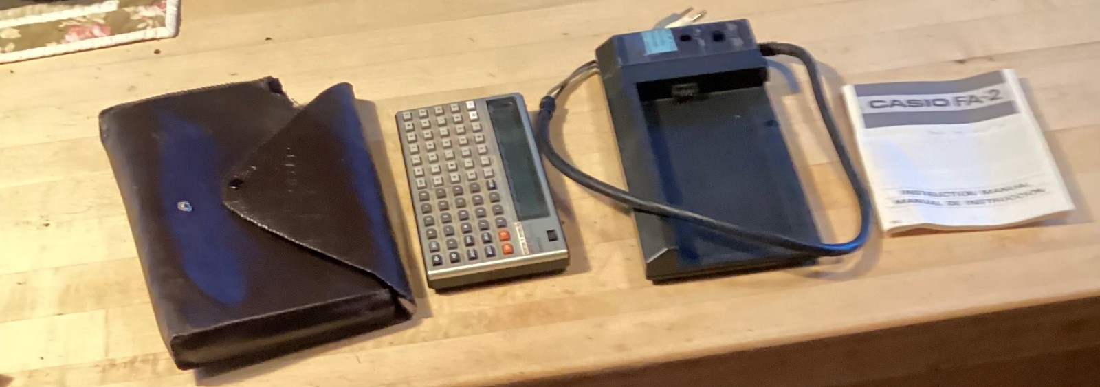 Casio TESTED WORKS FX 702P Pocket Computer+FA-2 Cassette Interface Case Manual