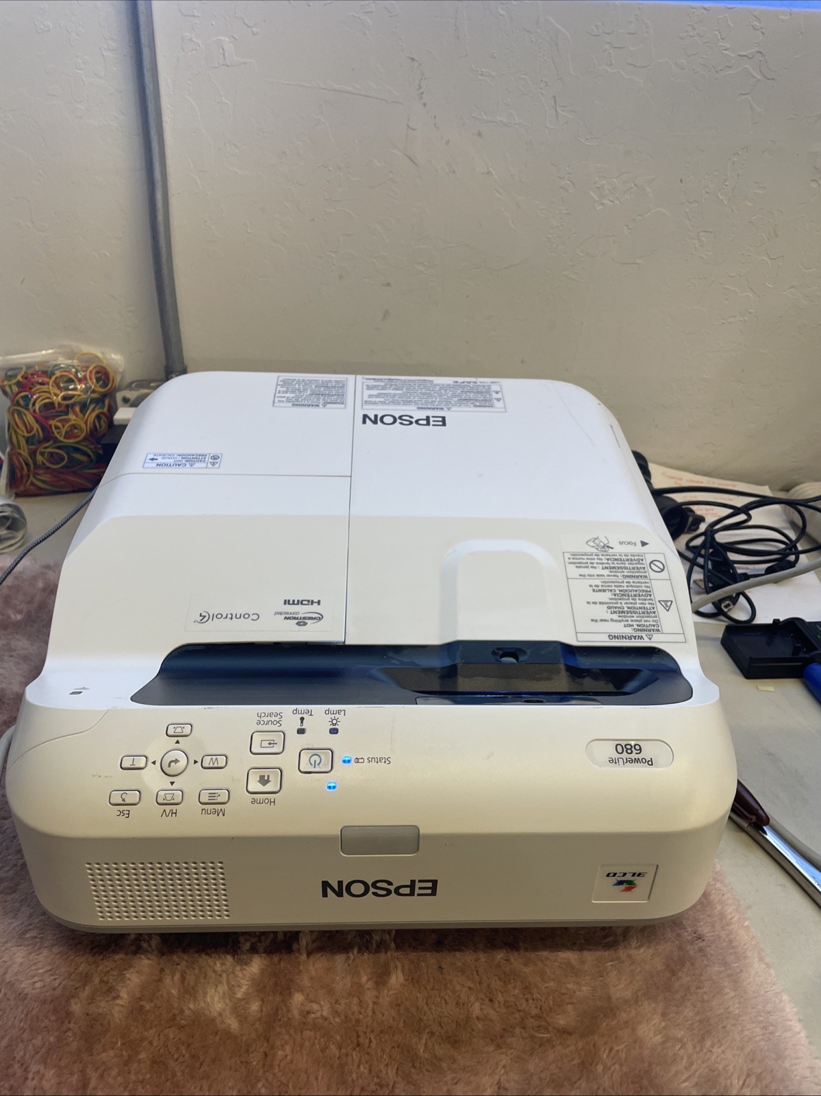 Epson Powerlite 680 Projector Model: H746A