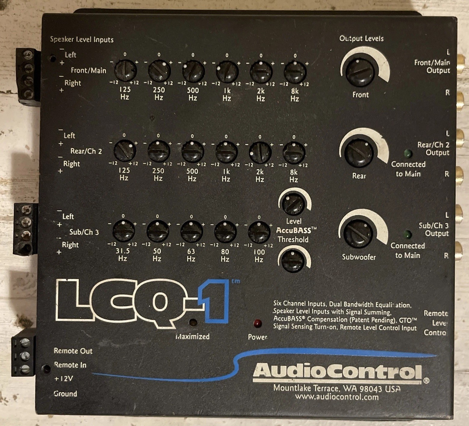 AudioControl LCQ-1 6 Channel Output Converter Sound Processor Equalizer