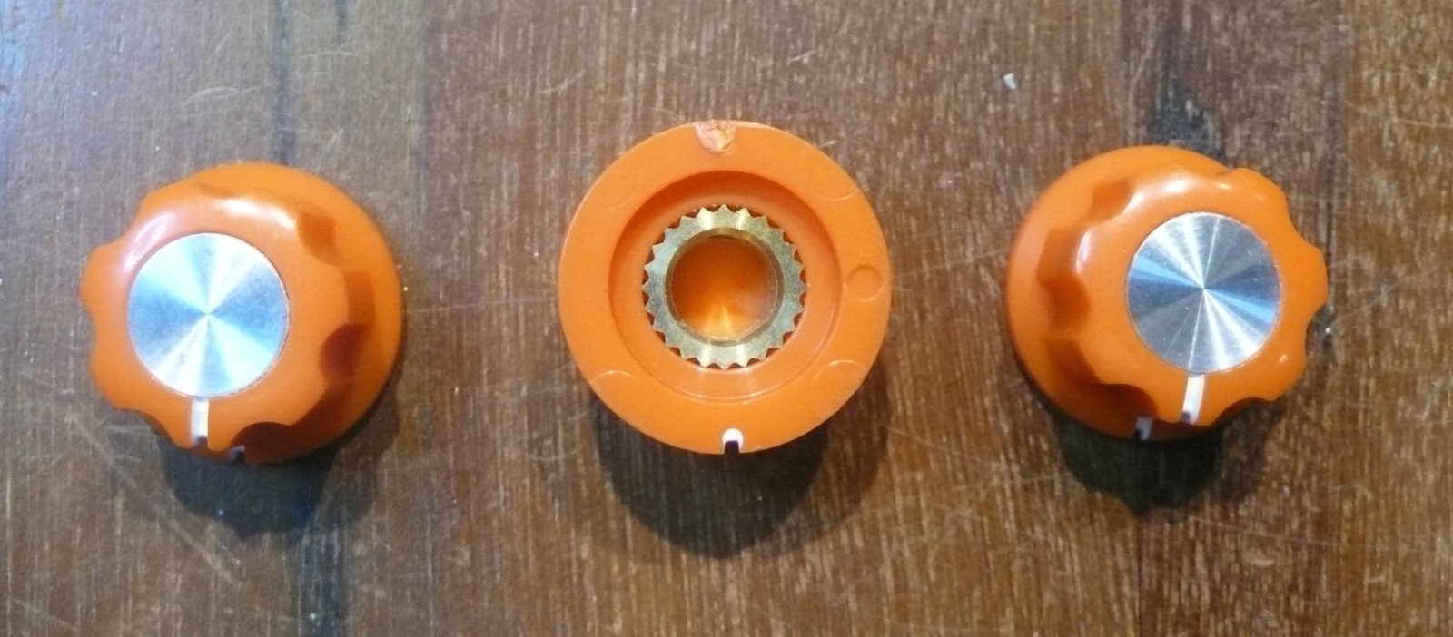 Set of 3 Orange Boss Style Guitar Effects Pedal Stompbox Control Knobs