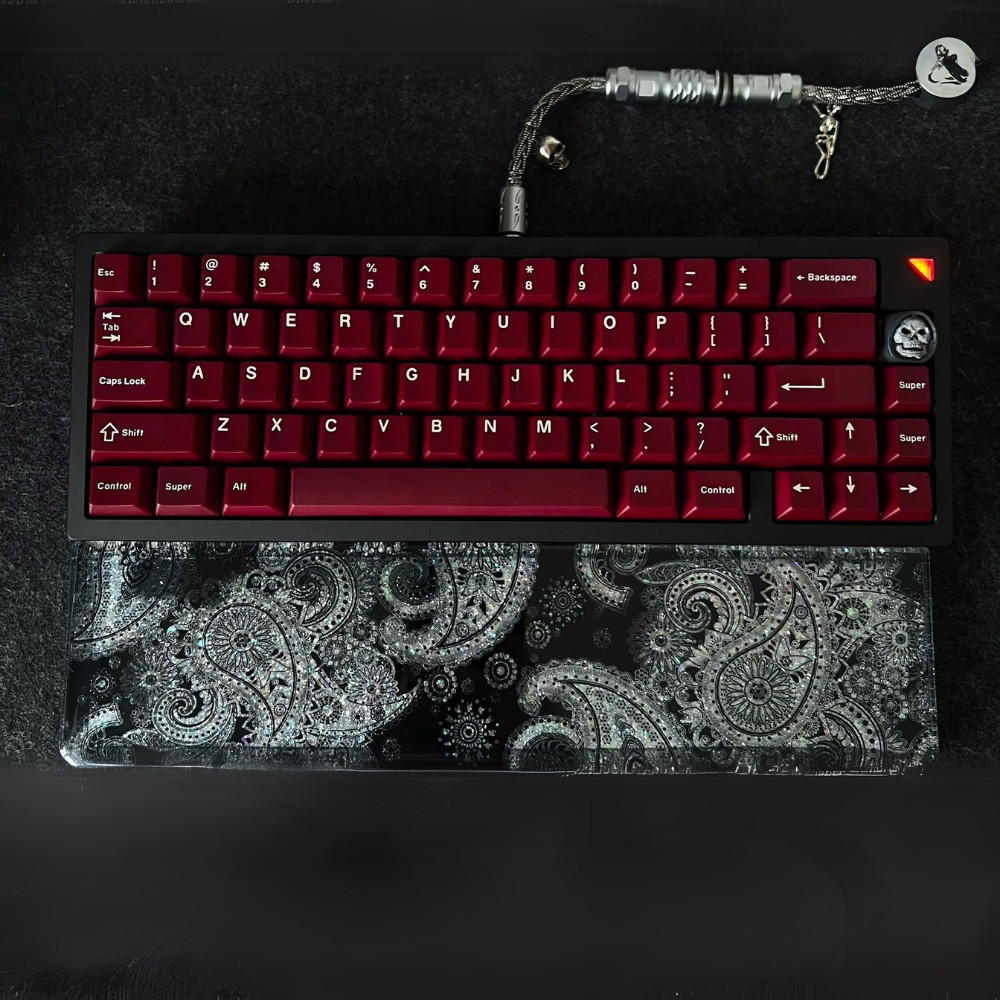 Resin Keyboard Wrist Rest Pad For Angry Miao Cyberboard R4 - Liquid Sand Sparkle