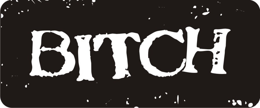 3 - Bitch Hard Hat / Biker Helmet Sticker  BS069