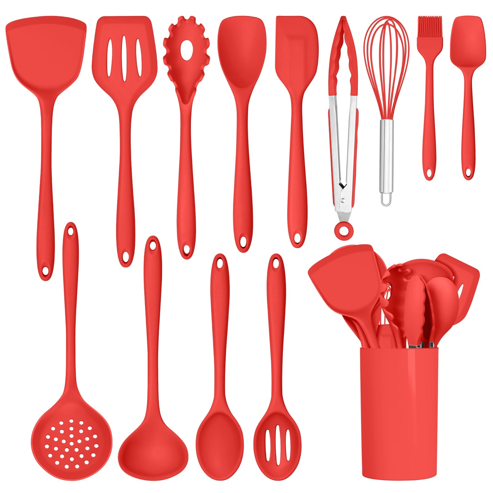 Kitchen Utensils, 14 PCS Silicone Cooking Utensils Set, Heat Resistant Kitche...