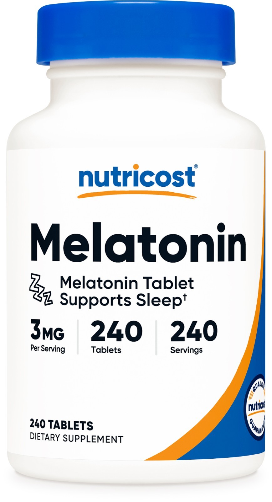 Nutricost Melatonin 3mg, 240 Tablets - 3mg Per Serving, Non-GMO, Gluten Free