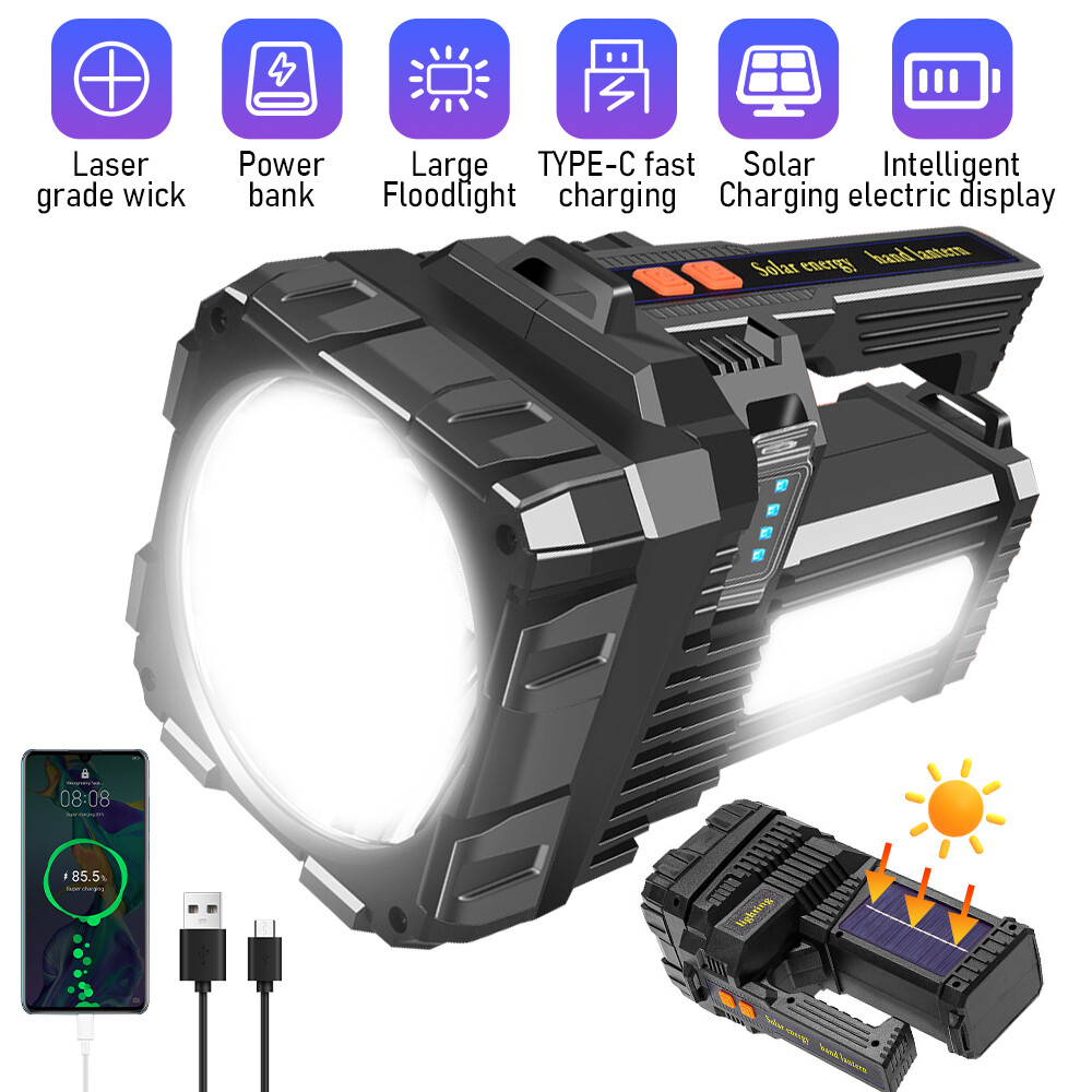 Rechargeable Portable Super Bright LED Searchlight Handheld Spotlight Flashlight