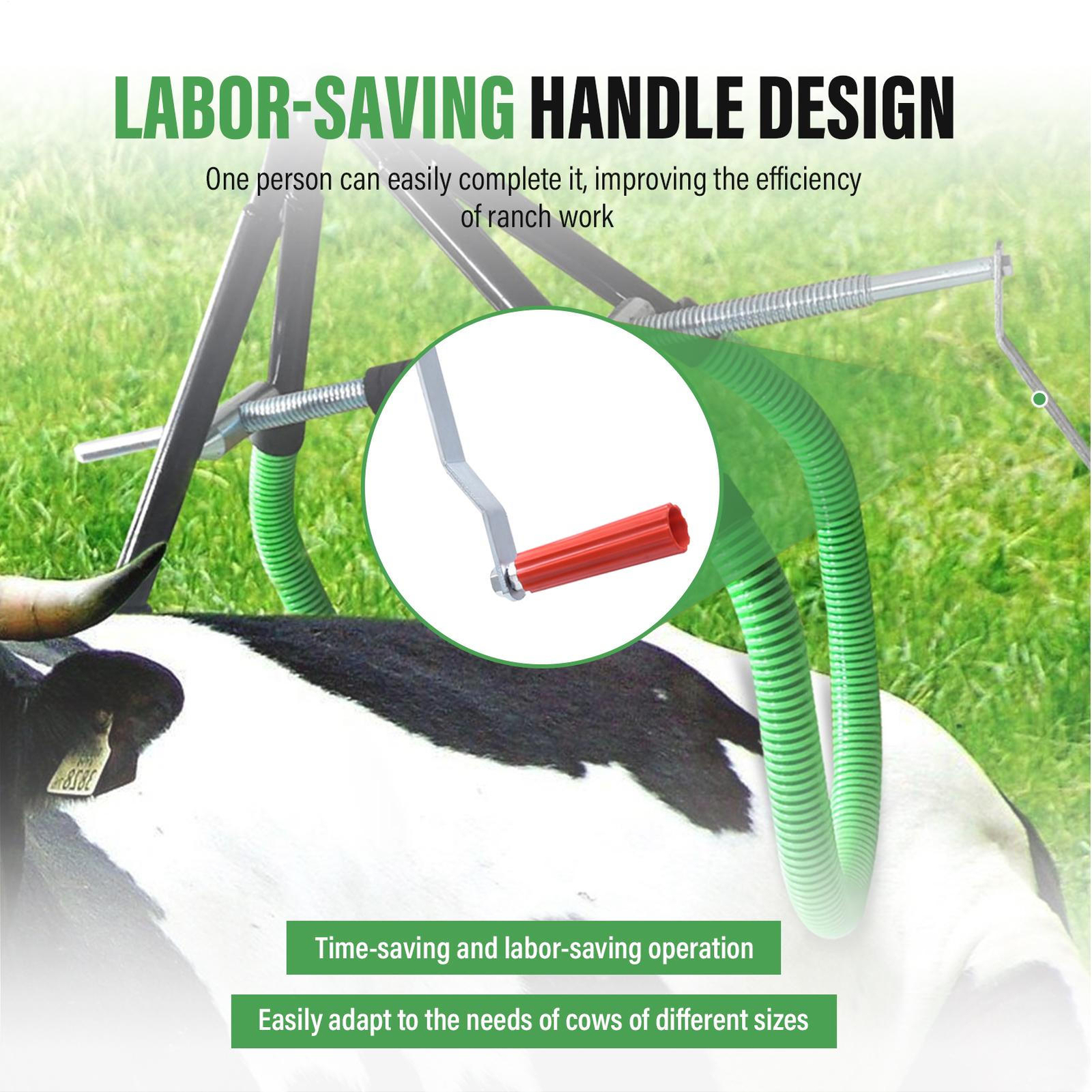 1 PC Lame Cow Hip Lift Farm Supply Stand Animal Load Bearing 1T/1000KG