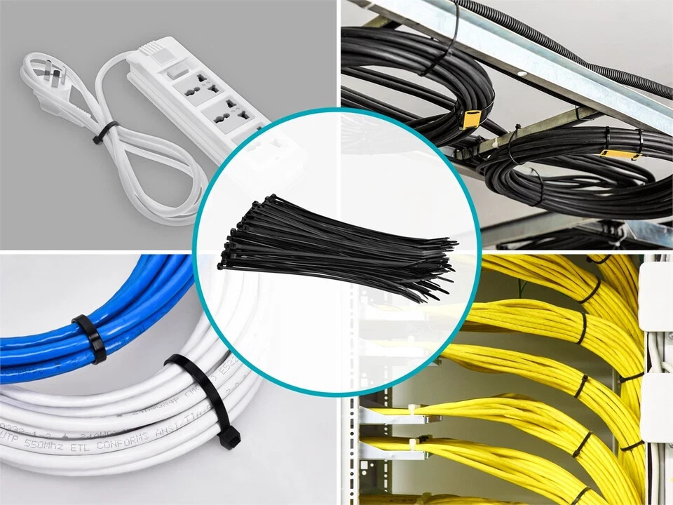 Nylone Cable Tie 8 inches 40 lbs, 100 pcs/pack, Black