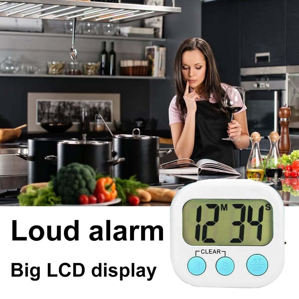 Digital Kitchen Timer Magnetic Countdown Timer Multifunctional positive Teacher