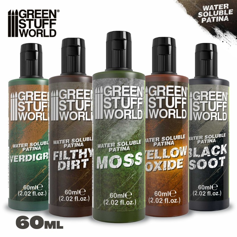 Green Stuff World: Water Soluble Patina - 60ml - Rust : Moss : Dust
