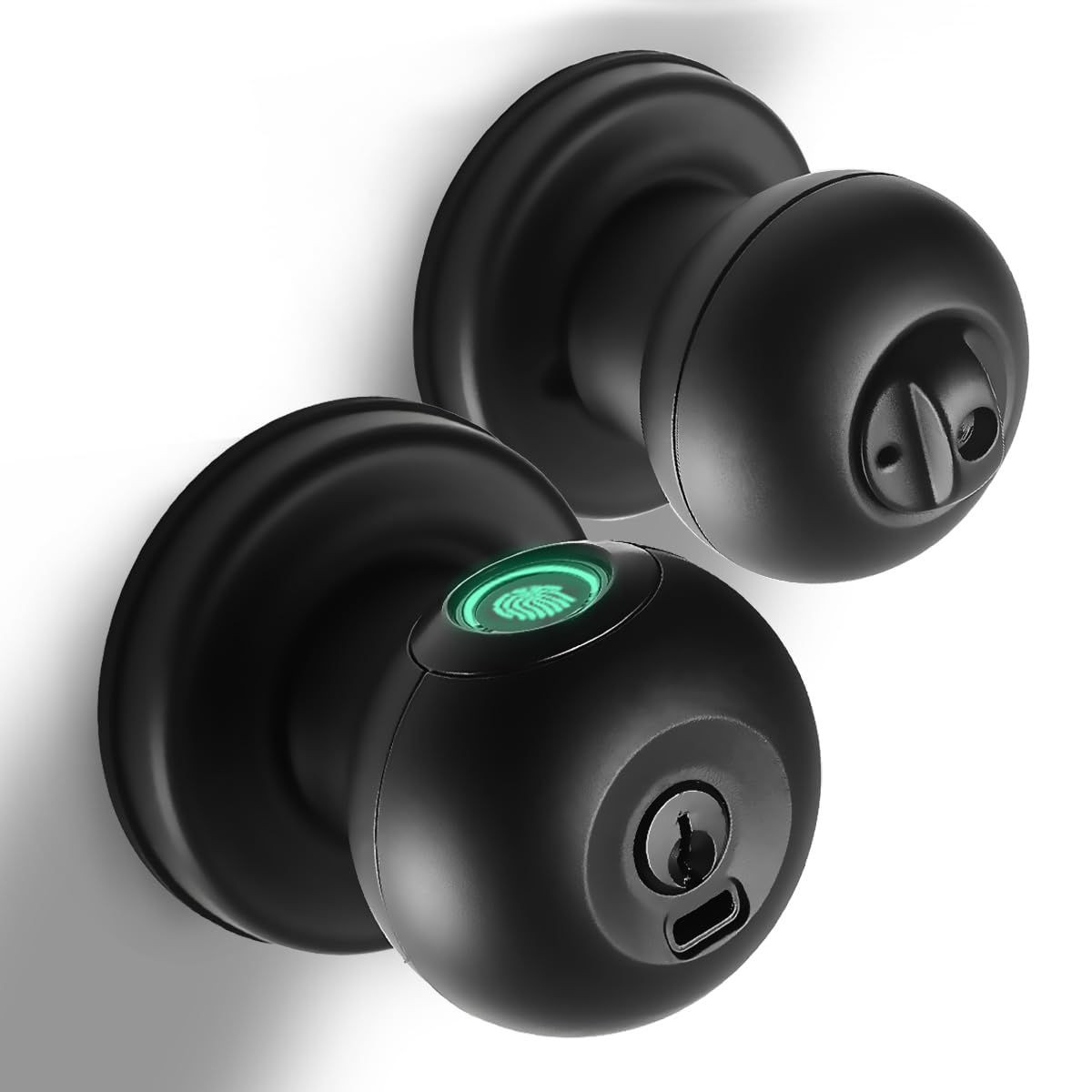 Buoan Fingerprint Door Lock, Smart Knob with Black