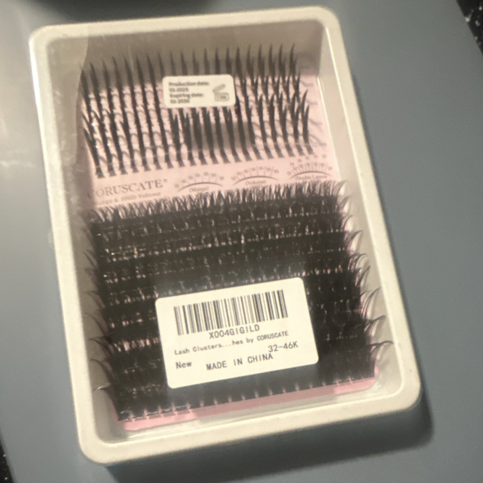CORUSCATE Cluster Eyelashes Black Synthetic Fibers Medium Long X004G1G1LD