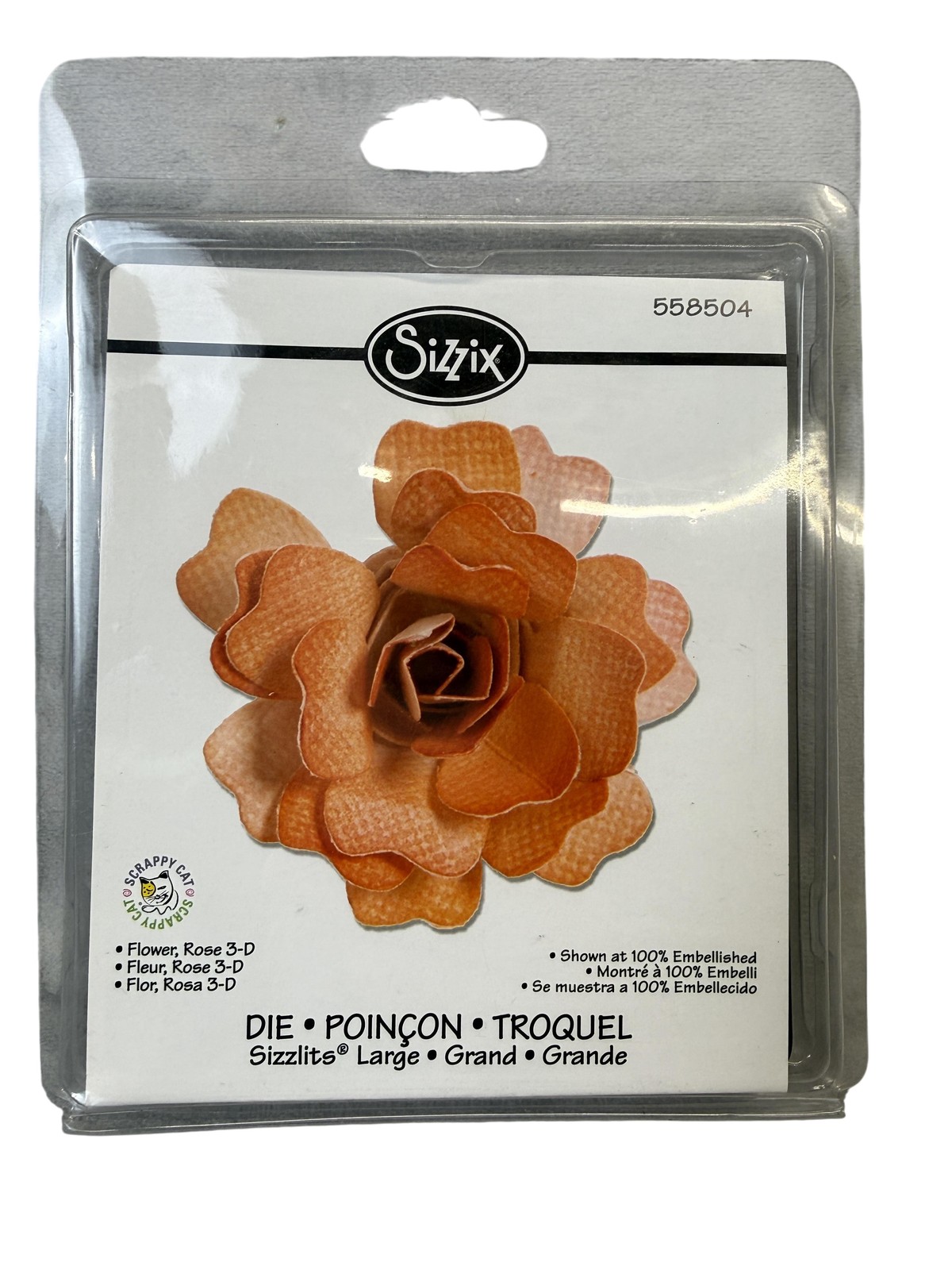 Sizzix Sizzlits Large Die Flower Rose 3-D 558504 Big Shot Bigkick Vagabond