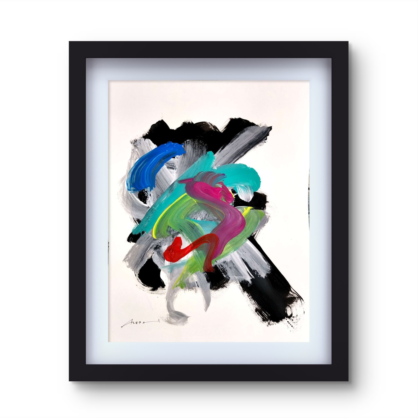Aleph Original Art 14x11 Neo Expressionism Original Artwork on Gallery Paper