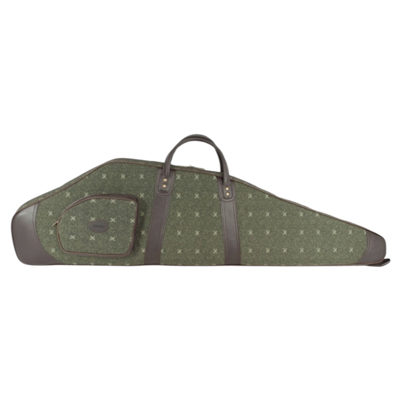 RIFLE CASE 110CM PADDED GUN BAG FOR SCOPED RIFLE COTTON CANVAS LEATHER