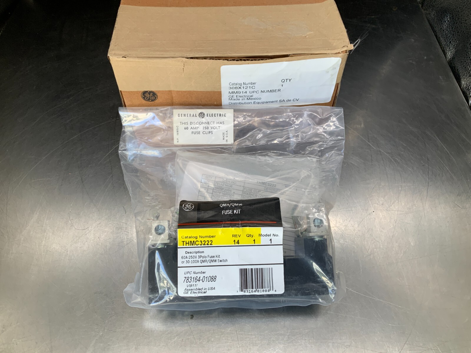 GE THMC3222 Disconnect Switch, Fuse Kit, 60A, 240VAC, 308X121C