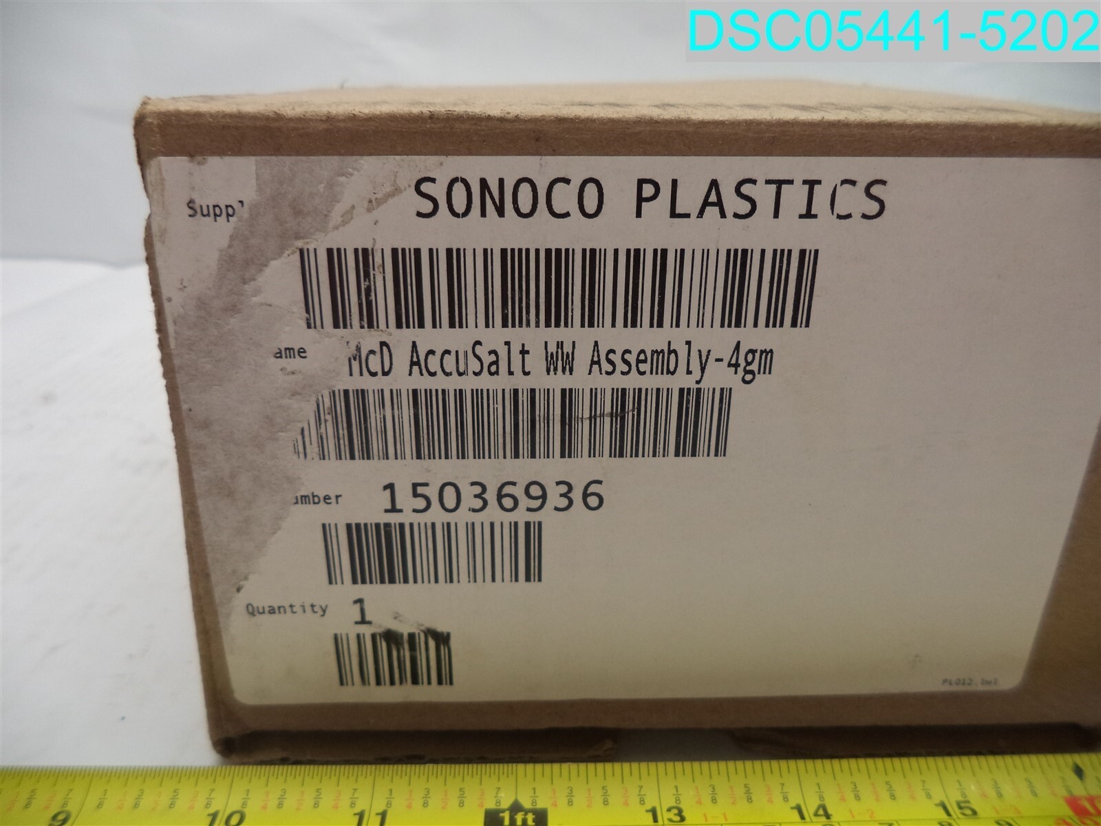 Sonoco Plastics 15036936 Accusalt Ww Assembly