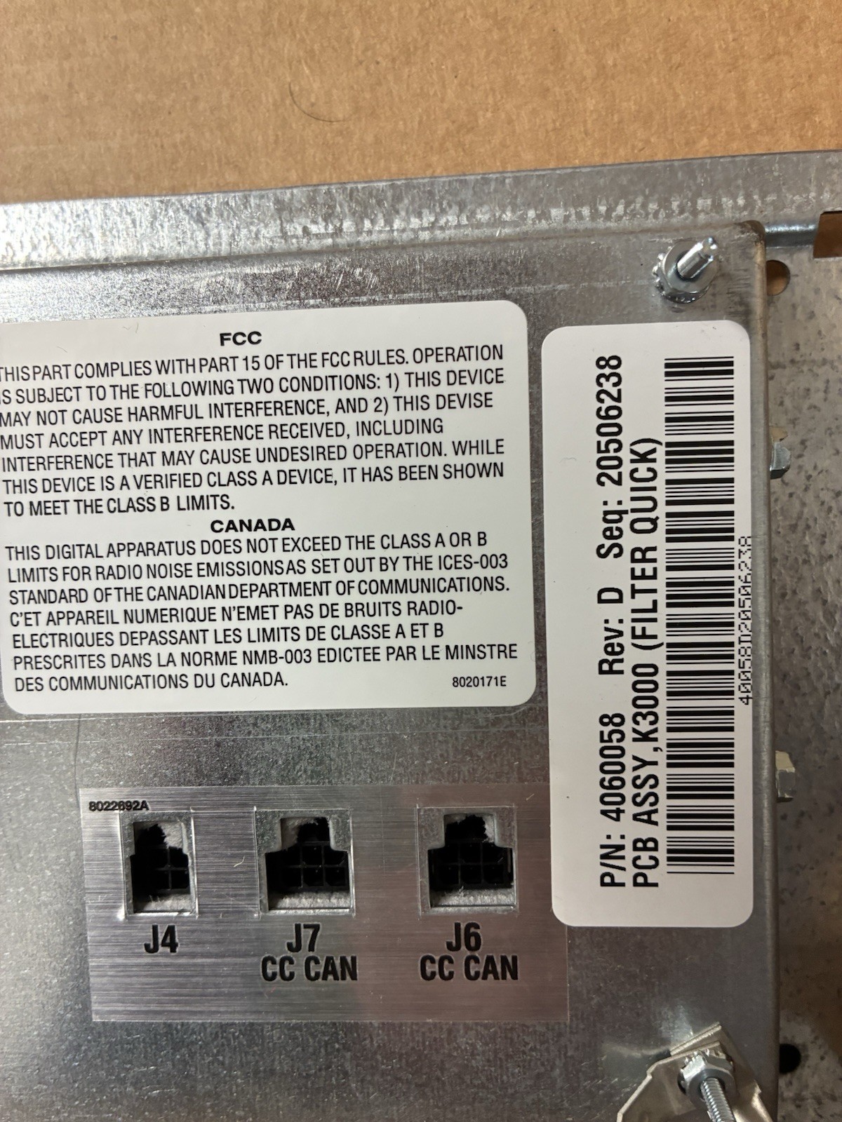 Frymaster Controlr Assembly,K3000