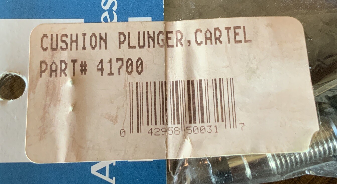 Cushion Plunger Cartel, Part#41700