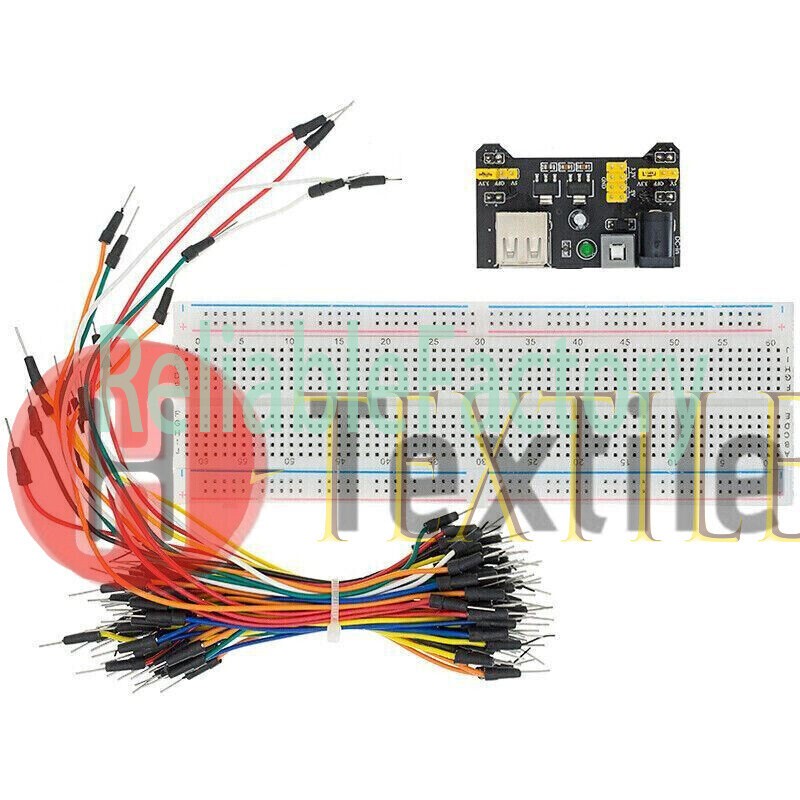 NEW Prototype Bread board kit 65 jumper wires + Breadboard +Power Module