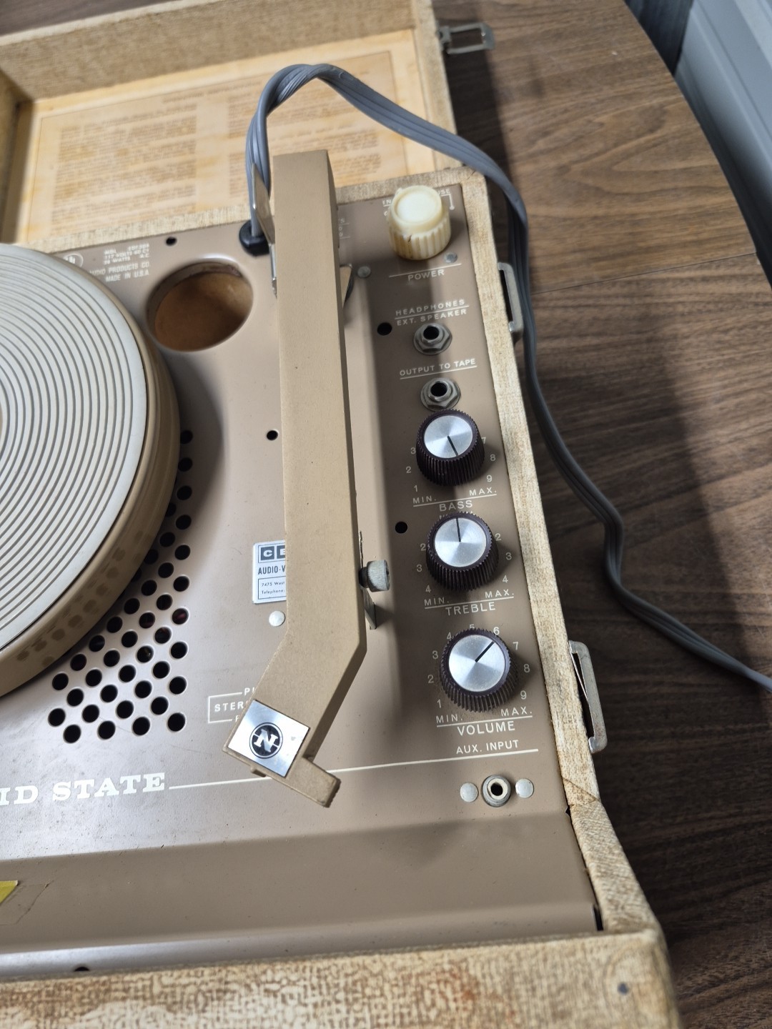 Vintage Newcomb Record Player EDT-20B Solid State 4 Speed Needs Restoration